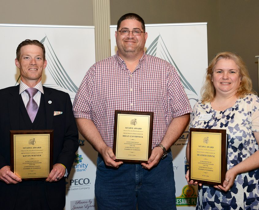 2016 Sitawe Awardees, Kevin Wiener, Brian Zavodnick, Heather Towne